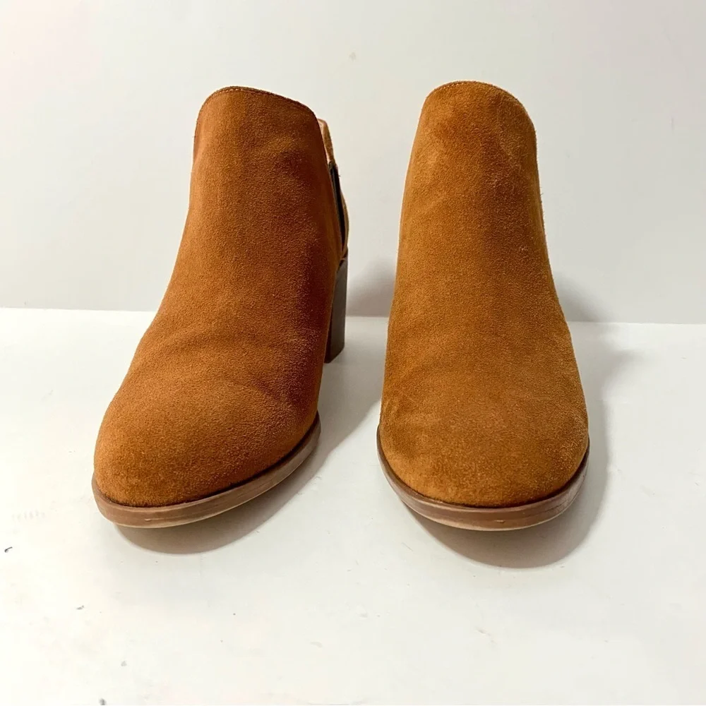 ZARA Basic Collection Brown Slip-on Suede Ankle Booties Size US 8.5 EU 39